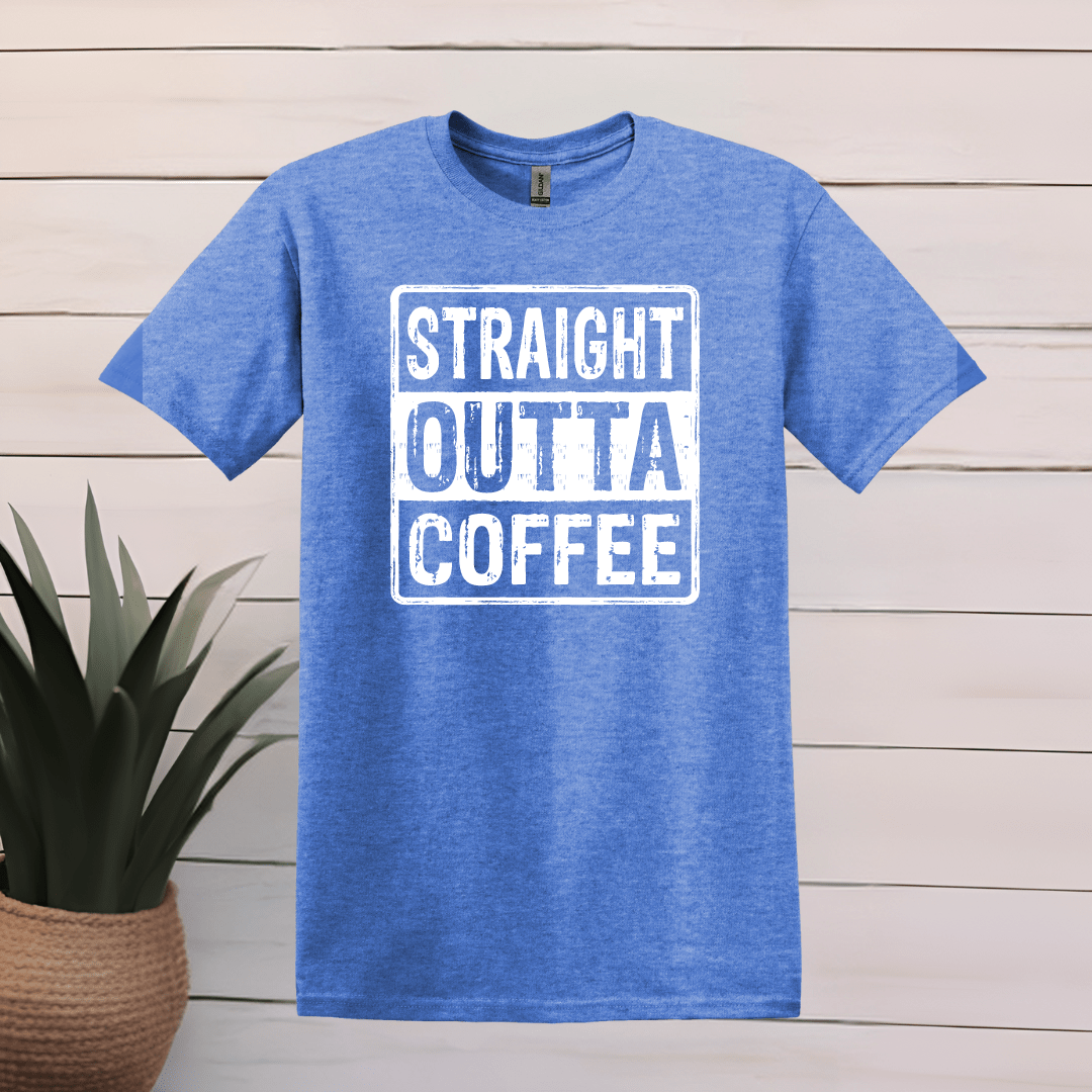 Printify T-Shirt XS / Heather Royal Straight Outta Coffee T shirt