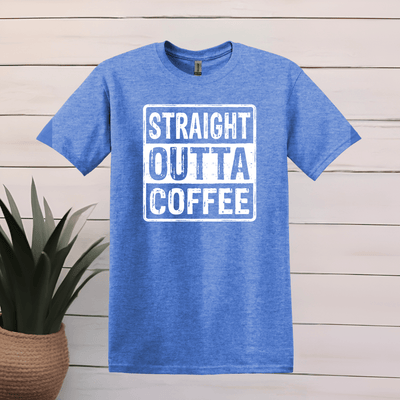 Printify T-Shirt XS / Heather Royal Straight Outta Coffee T shirt